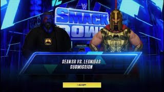 WWE 2K23 Custom Universe  Brimstone VS Leonidas [upl. by Llerrod654]