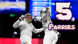 Fencing Basics The 5 Parries of Sabre [upl. by Kowal532]