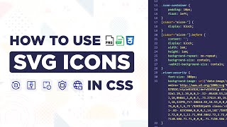 How to use SVG Icons in CSS  Convert PNG Icons to SVG [upl. by Grosberg]