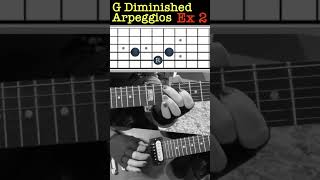 G diminished arpeggios guitar lesson arpeggios diminished musictheory  2 string arpeggios [upl. by Flemming]