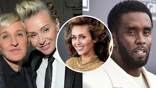 Ellen Degeneres Leaves the US Is It Diddy Related Plus Miley Update amp Jussie Smollet Goes Free [upl. by Pomfrey]