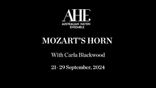 AHEs Mozarts Horn concert with Carla Blackwood soloist [upl. by Elletsirk]