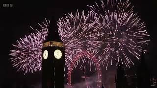 Big Ben Chimes New Year Fireworks 2024 [upl. by Ellenet44]