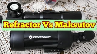 Comparing Petzeval Refractor Against Maksutov Celestron C90 vs William Optics Zenithstar 66ED [upl. by Columba]