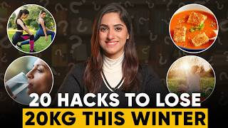 20 HACKS to LOSE WEIGHT fast this Winters  By GunjanShouts [upl. by Banky]