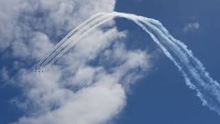 RAAF Roulettes Australia Day display over Melbourne [upl. by Esekram666]