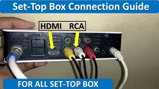 How to connect SetTop Box To Led Tv Lcd Tv or Smart Tv  Guide in Hindi [upl. by Elke298]