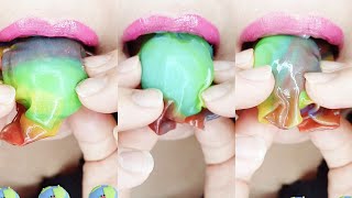 ASMR Emojis Earth Eyeball Gummi Mochi Soft Chewing Eating Sounds Mukbang Compilation [upl. by Vogele157]