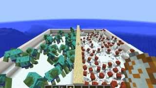 Minecraft MUTANT SNOW GOLEM VS MUTANT ZOMBIE [upl. by Airdnas]