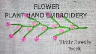 FLOWER PLANT HAND EMBROIDERY FOR BEGINNERS  SMALL MOTIFS FOR ANY CLOTHES [upl. by Nivrad]