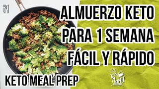 🥦ALMUERZO KETO PARA LA SEMANA CARNE MOLIDA Y BROCOLI  EASY KETO MEAL PREP  Manu Echeverri [upl. by Renata]