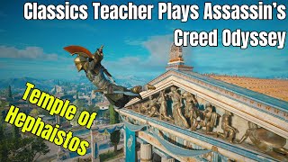 Exploring the TEMPLE OF HEPHAISTOS while FIGHTING FOR MY LIFE in Assassins Creed Odyssey [upl. by Ahsinom]