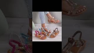 Sandalias planas para mujer muy bonitas [upl. by Cirdahc]