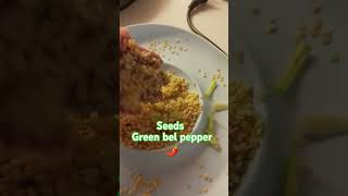 Seeds Green Bel Pepper 🫑 viralvideo food [upl. by Keane]