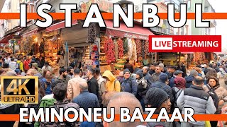 ISTANBUL TURKEY LIVE EMINONU BAZAAR  4K WALKING TOUR  4 OCTOBER 2023 [upl. by Mountford]