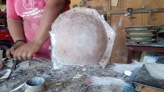 How to make fiberglass helmetcara buat helmet [upl. by Norabal]