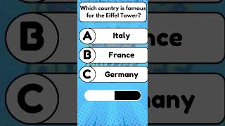 Which Country Famous for Effiel Towershorts quiz shortsvideo [upl. by Isbella]