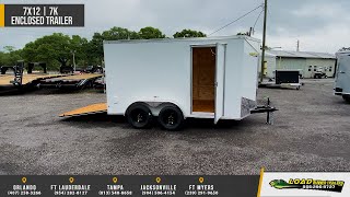 7x12 FAST CARGO ENCLOSED Trailer offered by Load Runner Trailers [upl. by Sutniuq]