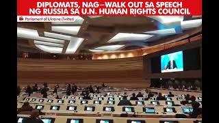 Ilang diplomats nagwalk out sa speech ng Russia sa UN Human Rights Council [upl. by Mathew]