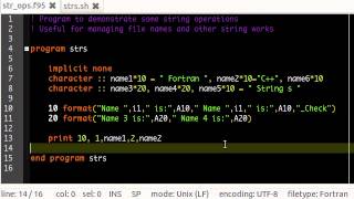 Advanced Fortran Programming  002  String Operations [upl. by Pedaiah]