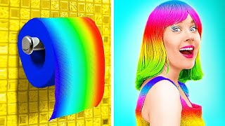 BEAUTY HACKS THAT ACTUALLY WORK  Cool Beauty Tricks and Colorful DIY Crafts by 123 GO [upl. by Leeanne367]