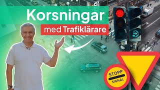 Trafiklärare Visar Hur Du Kör i Korsningar [upl. by Leile]