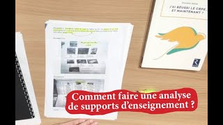 CRPE  Comment faire une analyse de supports pédagogiques  Un autre exemple en français [upl. by Luapnhoj]