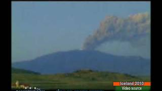 UFO takes off from Volcanic eruption in Iceland 2010 [upl. by Tegan815]