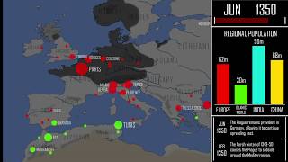 The Spread of the Black Death Animated [upl. by Violetta]