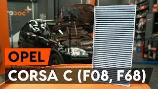 Hoe een interieurfilter  pollenfilter vervangen op een OPEL CORSA C F08 F68 AUTODOCTUTORIAL [upl. by Arabela]