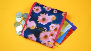 Easy Double Zipper Pouch Small Functional and Decorated with Style [upl. by Aicirtal463]