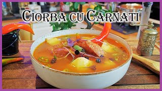 CIORBA DE CARTOFI CU CARNATI AFUMATI DE MANGALITA SI ZEAMA DE VARZA  CHEF FLORIN ARVUNESCU [upl. by Joashus164]