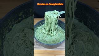 ESPAGUETI VERDE en 60 Segundos 🌿🍝 RECETA Súper FÁCIL [upl. by Wojak]