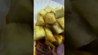 Fired yam with gizzard gravy subscribe food comment like share cooking foodie shorts [upl. by Bak]