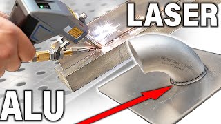 Aluminium mit HANDLASER Schweißen 1500 Watt Faserlaser [upl. by Bachman428]