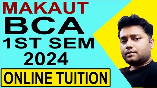 MAKAUT BCA 1st Semester online tuition 2024  BCA tuition in west bengal [upl. by Grochow]