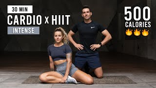 30 MIN FULL BODY CARDIO HIIT Workout Intense No Equipment [upl. by Aremus]