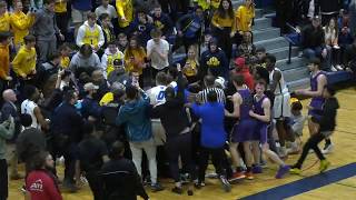 Emoni Bates gets into wild fracas in state playoff game [upl. by Arikahc]