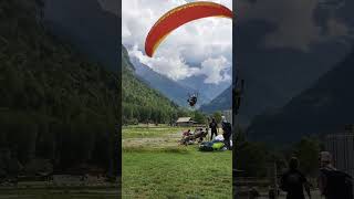 Tandem Landing at Stechelberg with a Special Guest Commentary [upl. by Mannes545]