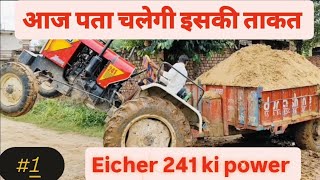 Eicher 241 tractor on load stunt 4k ultra HD video [upl. by Clayton344]