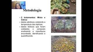 MESOFAUNA PRESENTE EM LEIRAS DE COMPOSTAGEM FEITAS COM RESÍDUOS DE LARANJA CITRUS SINENSIS [upl. by Maharba]