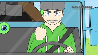 Jacksepticeye Animated  Bridge Constructor Stunts Animation [upl. by Anidan]