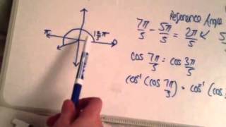 How to find the exact value of arccoscos7pi5 [upl. by Fleurette946]