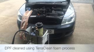 How we clean a blocked DPF diesel particulate filter using terraclean [upl. by Gorski]