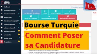 Comment SOUMETTRE sa Candidature Bourses dÉtude Turquie 2023 ENTIÈREMENT GRATUITES [upl. by Naitsabas278]