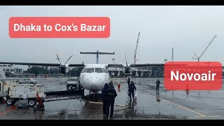 Dhaka to Coxs Bazar by Novoair domestic flight ✈️Bangladesh [upl. by Ellebana]