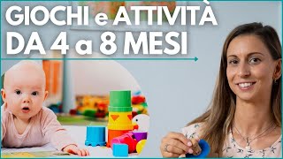 ATTIVITÀ e GIOCHI per lo SVILUPPO del BAMBINO da 4 a 8 MESI [upl. by Ailecara]