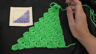 How to Crochet the Cornertocorner Stitch Left Handed [upl. by Yelra]