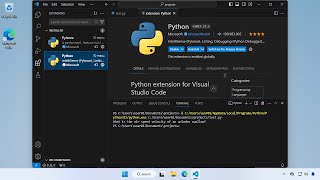 Python in Microsoft Visual Studio Code Install [upl. by Notfol]