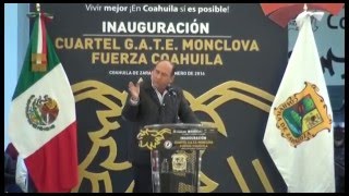 Inaugura Rubén Moreira Cuartel GATE Fuerza Coahuila en Monclova [upl. by Aivil]